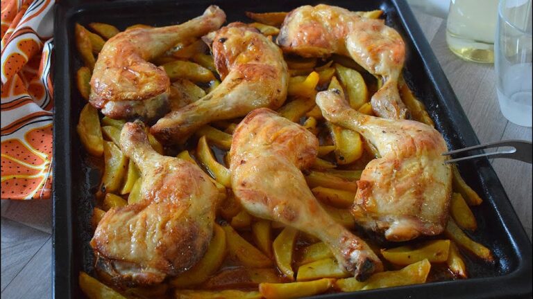 Recetas muslos de pollo al horno con patatas