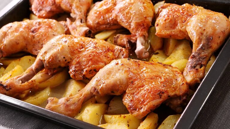 Receta de pollo al horno con patatas