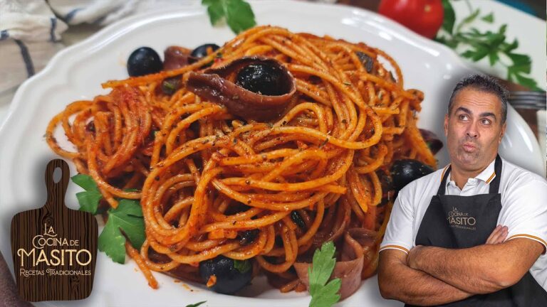 Espaguetis a la puttanesca receta original