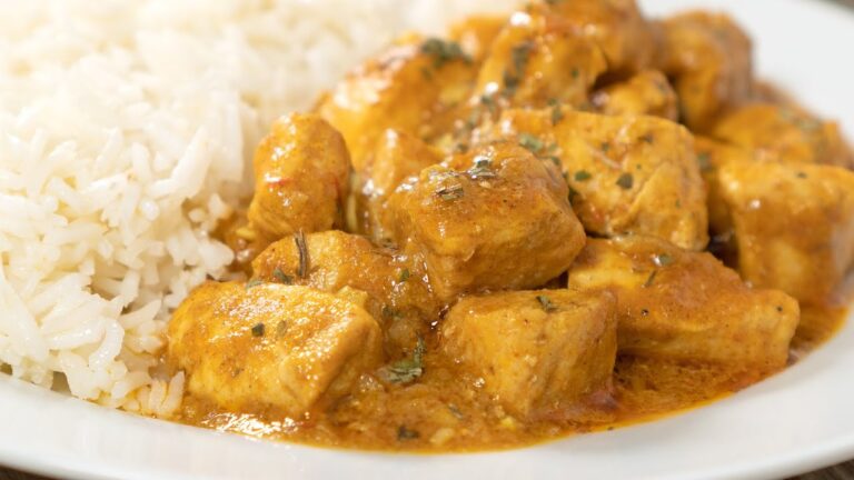 Receta de pollo al curry con leche de coco