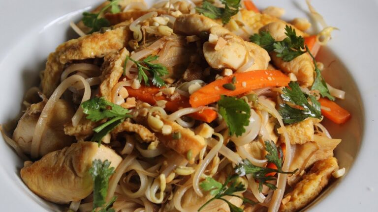 Pad thai de pollo receta